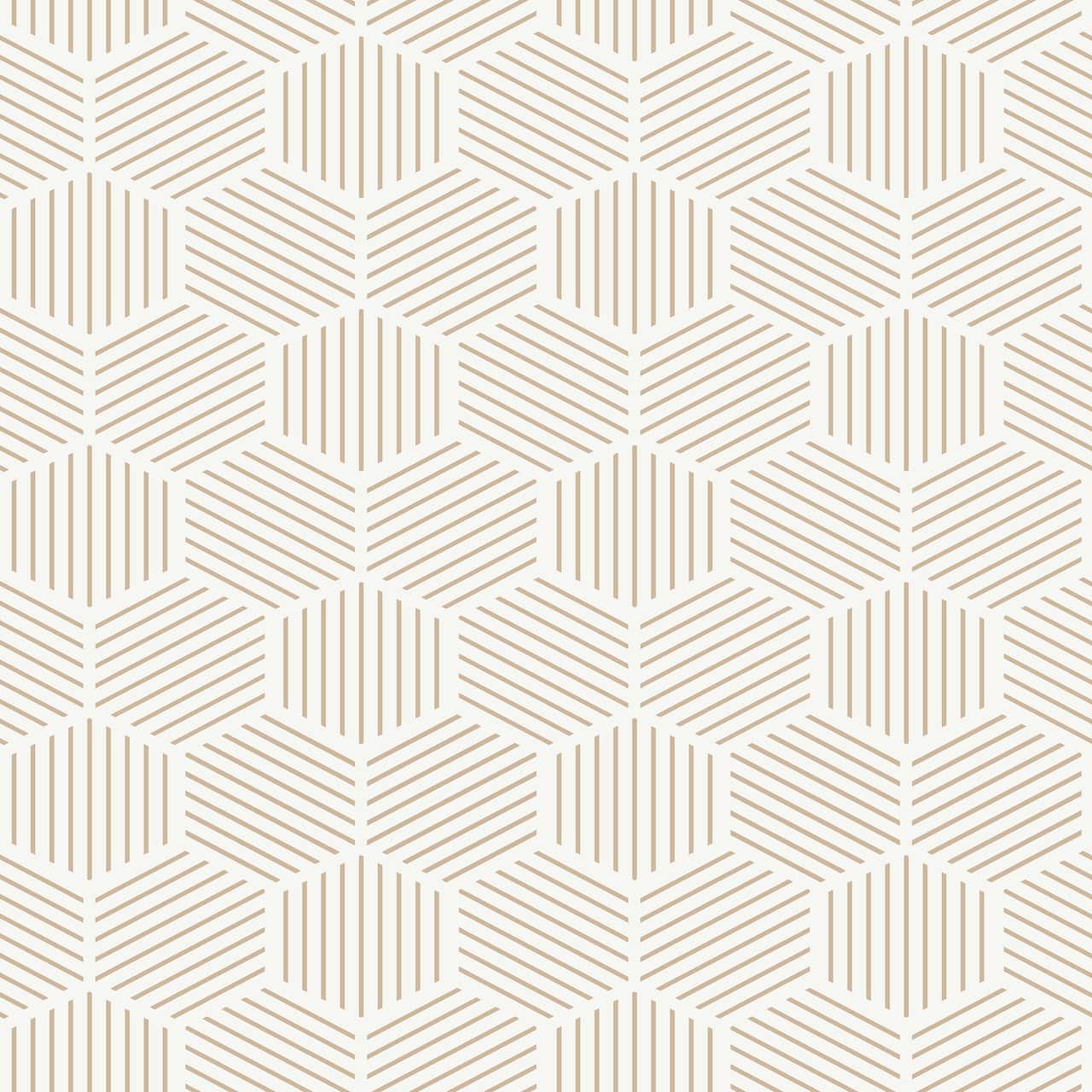 Designs Direct Striped Hexagonal Mosaic Peel & Stick Wallpaper